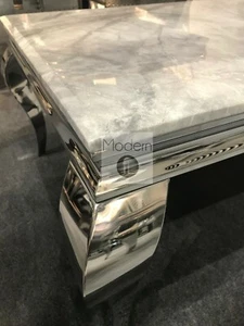 Louis coffee Table with Grey Marble Top and Matching Lamp table - Picture 1 of 4