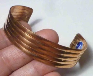 3/4" Wide Copper CUFF BRACELET Arthritis Relief - Picture 1 of 3