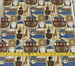 Debbie Mumm Arca de Noé Tela Bloques de Algodón Fondo Bronceado Crema POR YARDA - Imagen 1 de 5
