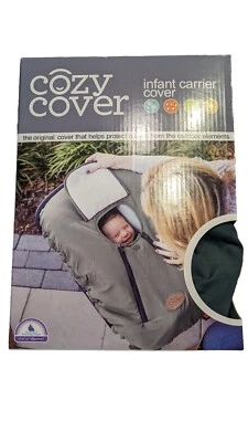 Cozy Cover Infant Carrier Cover - Sharkskin Gray Shell - White Lining - Image 1 of 3
