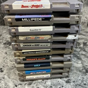 Nintendo NES Games Lot Of 10 (Millipede, Gauntlet, Hogans Alley, Etc.) *TESTED* - Picture 1 of 7