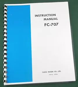 Yaesu FC-707 Manuale di istruzioni: pettine rilegato e coperture protettive - Foto 1 di 1