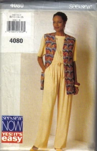 Butterick 4080 Misses Vest Top Pants Size 12-16 UNCUT FF - Picture 1 of 1