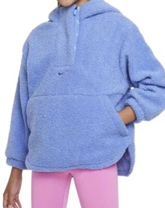 $100 Nike High Pile Fleece Big Kids Girl’s Therma Fit Blue Size XS FN4783 - Picture 1 of 4