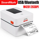 Imprimante de codes-barres thermique directe SoonMark M4201 203DPI avec port Bluetooth et USB