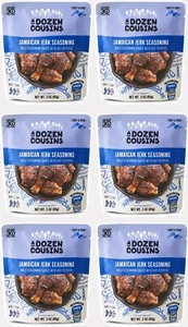 6 Pack Jamaican Jerk Seasoning Sauce by A Dozen Cousins, Medium Spicy, 3 oz Each - Picture 1 of 20