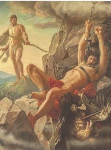 POSTAL / Carl BLOCH / Liberación de Prometeo, siglo XIX - Imagen 1 de 2