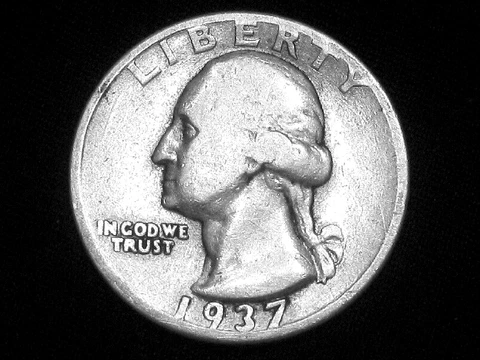 1937-D Washington Quarter --- Fine +++ Cover