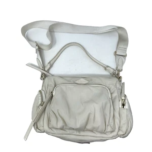 MZ Wallace Chelsea Crossbody Bag Purse Sandshell Ivory Nylon Multi Pockets NEW - Picture 1 of 24