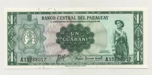 Paraguay 1 Guarani L.1952 Pick 193.a UNC Uncirculated Banknote - Picture 1 of 2