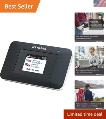 Mobile Wi-Fi Hotspot, 4G LTE Router , 400Mbps Download Speed, Connect Up to 1... - Image 1 of 4