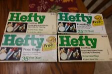 4 Boxes of Mobil Chemical Co. Box of Hefty One Quart Bags Unopened (35 each) 