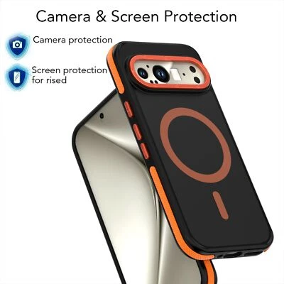 For Google Pixel 9 Pro XL Shockproof Skin Feel Magnetic Hybrid Frame Case Cover - Image 1 of 4