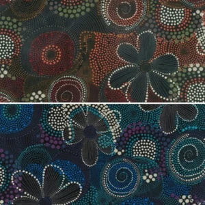 100 % algodón tela Nutex Namoo flores manchadas remolinos florales abstracto - Imagen 1 de 3