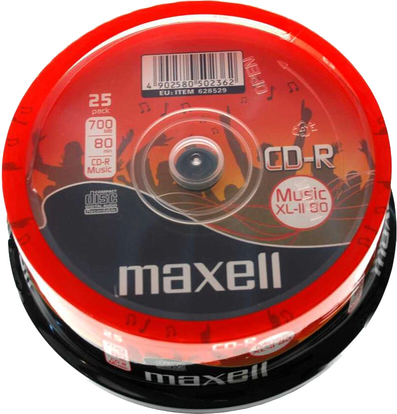 25 Maxell CD-R Music 700Mb 80Min AUDIO 25er Spindel - Bild 1 von 1