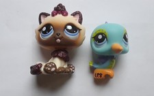 Littlest Pet Shop Pretty Pairs 2143 Sparkling Himalayan Kitten Cat 2144 Bird
