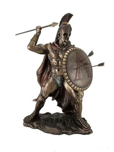 12.75" Leonidas Greek Warrior King Statue Sculpture Figurine Spartan Decor - Picture 1 of 2