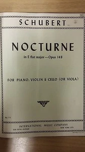 Schubert: Nocturno para violín, piano y violonchelo (o viola): partitura musical - Imagen 1 de 1