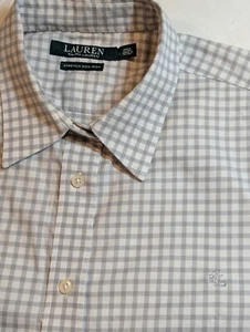 Lauren Ralph Lauren Grau Gingham Button Down L Damen Logostickerei Stretch - Bild 1 von 10