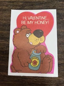 American Greetings Valentine's Day card Bear VTG - Picture 1 of 4
