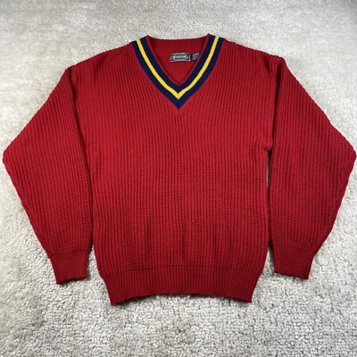 Suéter Mcgregor de Colección Para Hombres Grande Abuelo Rojo Azul Amarillo Cuello en V Tenis Grueso Foto 1 de 4