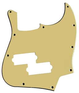 Vintage Yello Pickguard Guitar Part For Fender Top Jazz Bass With PB Pickup Hole - Picture 1 of 6