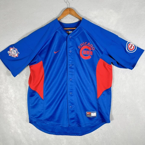 Chicago Cubs Nike Team Jersey MLB Blue Nomar Garciaparra #5 Men's Size XL Cover