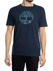 Timberland de los hombres Camiseta con logo de árbol, Azul - Imagen 1 de 5