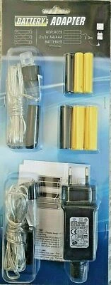 Batterie Adapter AA AAA Batterien auf Netzteil Stecker Strom Ersatz 230V LED  - Bild 1 von 2