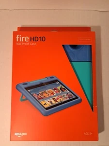 Amazon Kid-Proof Case for Fire HD 10 tablet Sky Blue, Fits 11 Gen - Picture 1 of 4