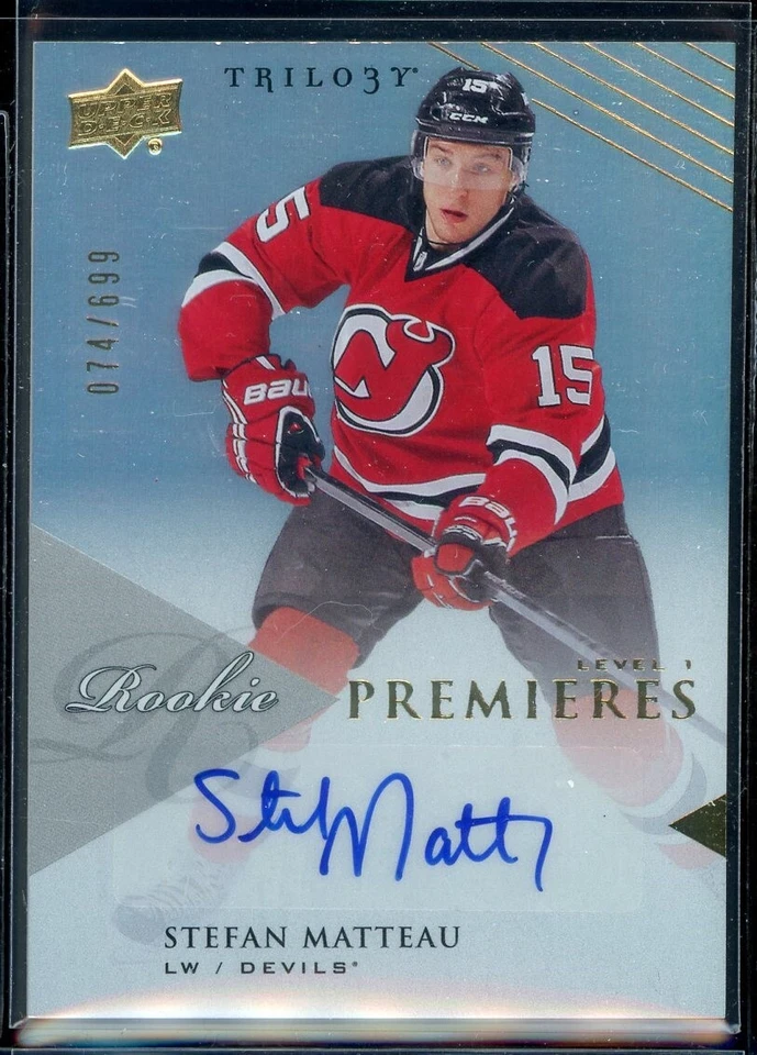 2013-14 Upper Deck Trilogy #161 Stefan Matteau Autograph RC 74/699 - Image 1 of 1