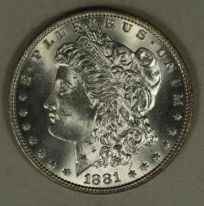 1881 Morgan Dollar. $1. Very Clean Super Choice and Attractive BU. - Picture 1 of 3