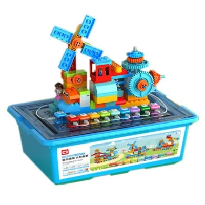 Musical Building Blocks Toy Set – 134 Pieces Creative Construction Kit for Kids - Image 1 of 4