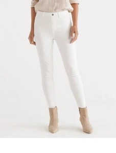 BNWT Size M SUSSAN White Pull-On Knit Denim Leggings Knit Legging - Picture 1 of 5