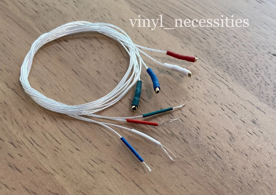 Juego de cables de brazo 30 AWG HiFi 5N plata pura 1,2 terminal dorado 400 mm/15,75 pulgadas Foto 1 de 3