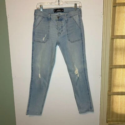 Hollister Vintage Boyfriend Blue Jeans Size 0/24 Distressed EUC - Image 1 of 4