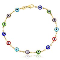 Details about 18K GOLD FILLED TOBILLERA-10"-/-18K GOLD FILLED MULTICOLOR CRYSTAL ANKLET-10" Details about 18K GOLD FILLED TOBILLERA-10"-/-18K GOLD FILLED MULTICOLOR CRYSTAL ANKLET-10"