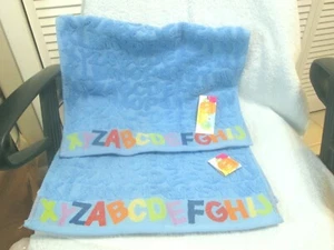 Kid's Alphabet ABC's Hand Towel By Bambini Set Of 3 (2 Shown In Pic) Blue - Picture 1 of 2