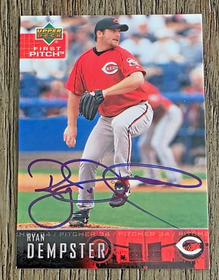 RYAN DEMPSTER Signed 2004 Upper Deck First Pitch #249 Cincinnati Reds Card - Image 1 of 2