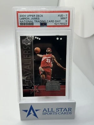 2004 Upper Deck National Trading Card Day LeBron James PSA 9 #UD-7 - Image 1 of 2