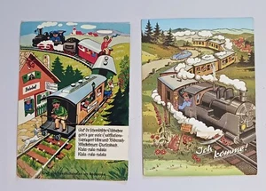 Vintage Deutsche Falltür Zug Postkarten Lot 2 - Bild 1 von 6