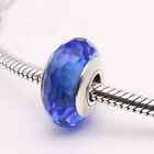 Authentic PANDORA Blue Fascinating Faceted Murano Glass