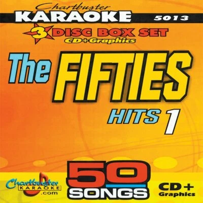 KARAOKE CD+G CHARTBUSTER THE FIFTIES HITS-1 NEW VOL5013 IN CASE 3 CD w/Song list - Image 1 of 2