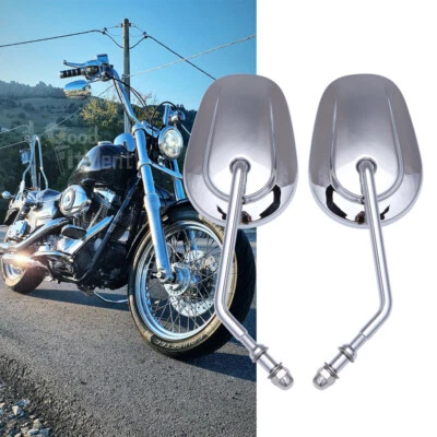 Espejos retrovisores laterales cromados para motocicleta Harley Davidson Dyna Super Glide EE. UU. Foto 1 de 4