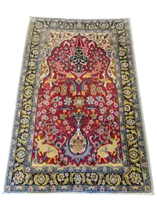 Besonderer Handgeknüpfter Orientteppich - Ghom Perser Teppich 109X72cm - Bild 1 von 17