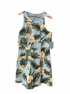 NWT Size 12 Women's Tropical Floral Sleeveless Dress Cece By Cynthia Steffe - Picture 1 of 10