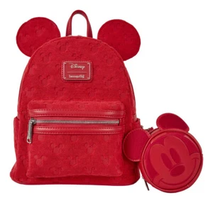Mini mochila Loungefly Disney Mickey Ears Burnout con monedero a juego - Imagen 1 de 4