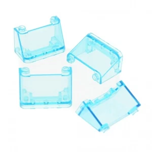 4x Lego Windshield 2x4x2 Transparent Light Blue Car Cockpit 35260 3823 - Picture 1 of 1