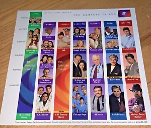 1998 / 1999 CBS PRIME TIME Promotional Sheet / NFL Schedule - Bild 1 von 7