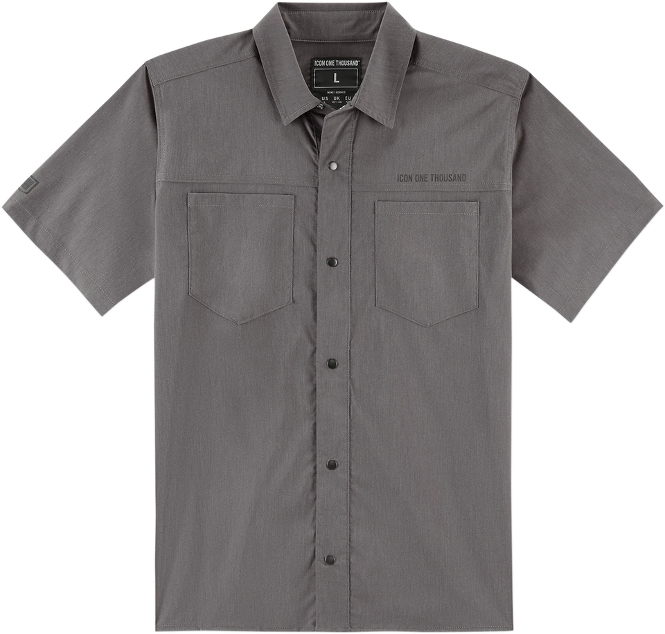 ICON 1000 Men's Counter Shop Shirt Heather Gray Size L NEW - Image 1 of 1